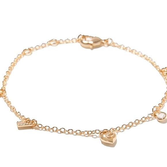 Coach Jewelry - Coach Delicate Gold Charm Bracelet - Jewelry 14k Gold Plated Over Brass